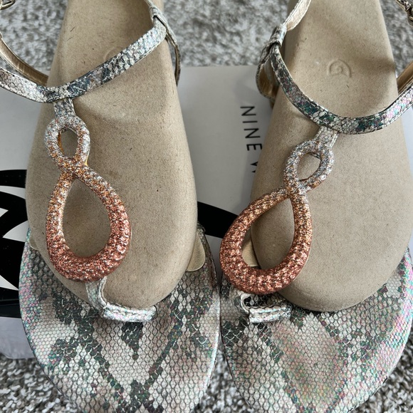 Nine West Sandals  Zeonette EUC Ombré Jewels Size 7 Super Comfy & Stylish! - Picture 8 of 11